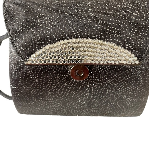 Stuart Weitzman Evening Bag Purse with  Swaroviski Crystals magnetic Clasp - Picture 1 of 11